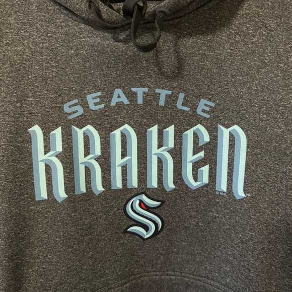 Seattle Kraken Champion Graphic Hoodie Gray Performance Wear NHL-2XL - Picture 4 of 9